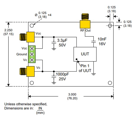 Mechanical Drawing - Crystek Corporation CEVAL-0914 Oscillator Evaluation Board